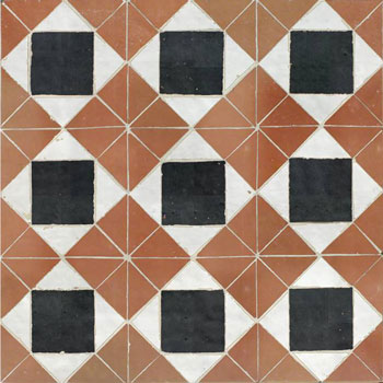 Mosaic House Moroccan tile Bassat 6-4-26 Black Rust Polar White  zellige, mosaic, zellij, field, pattern, glaze, simple, classic 